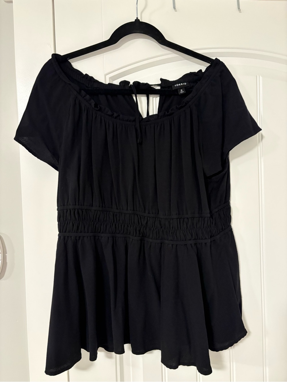Torrid Black Peasant Waist-Detail Women's Dress